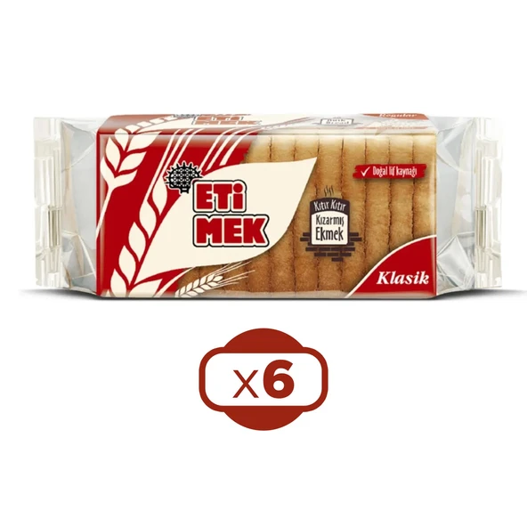 Eti Etimek Klasik Kızarmış Ekmek 143 g x 6 Adet