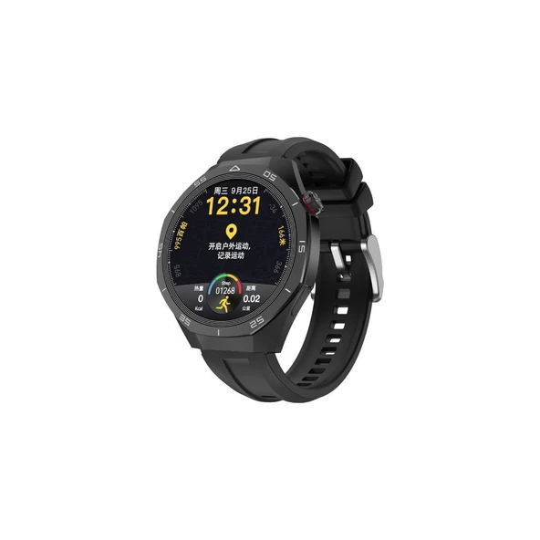 Sunix Amoled Ekran 48mm Metal ve Silikon Kordonlu Akıllı Saat Siyah WT6 Pro - 2