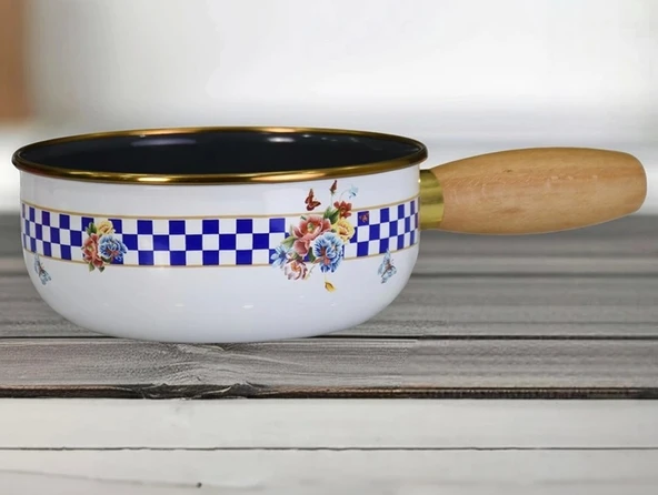 Pr Home Allegro Emaye Ahşap Kulplu Mini Tava 16 cm