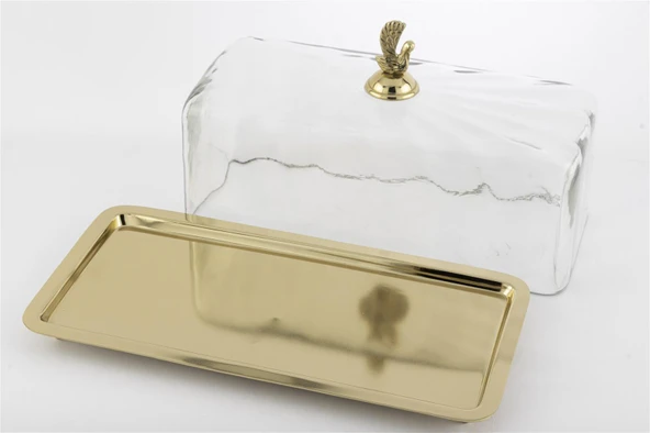 Mikasa Moor Gold Dik Cam Kapaklı Sunumluk 35x17x20cm - 2