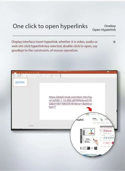 Akıllı Tahta/Telefon/Tablet Dokunmatik Kalem Lazer Presenter Kablosuz Sunum Kumandası-Fiber Uçlu-1 - 10