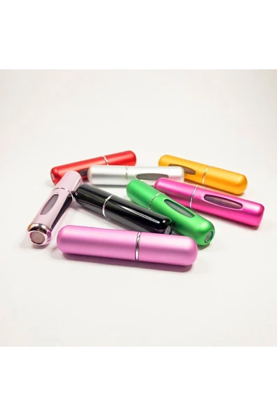 Parfüm Şişesinden Doldurulabilir Çanta Içi Parlak Pembe Mini Cep Parfüm Şişesi 5 ml - 4