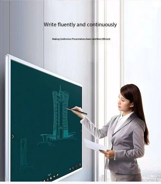 Akıllı Tahta/Telefon/Tablet Dokunmatik Kalem Lazer Presenter Kablosuz Sunum Kumandası-Fiber Uçlu-1 - 3