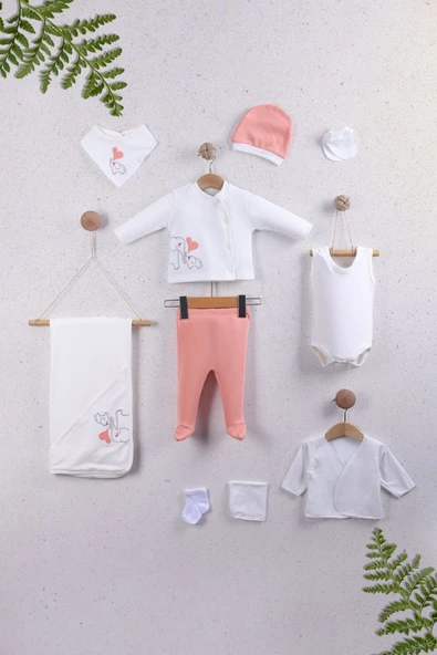 Jusso 10 lu Hastane Çıkışı %100 Pamuklu Bebeğine Değer Veren Anneler