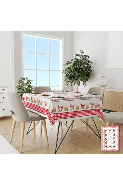 yok yok evim eve dair her şey PASKALYA Temalı HAPPY EASTER  Desenli Baskılı Dekoratif Dertsiz Masa Örtüsü