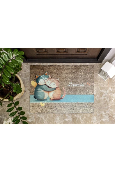 yok yok evim eve dair her şey Sevimli Kediler Kapı Önü Paspası