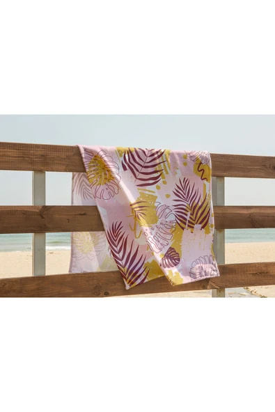 yok yok evim eve dair her şey Desenli Yüksek Kalite PLAJ HAVLUSU - 3