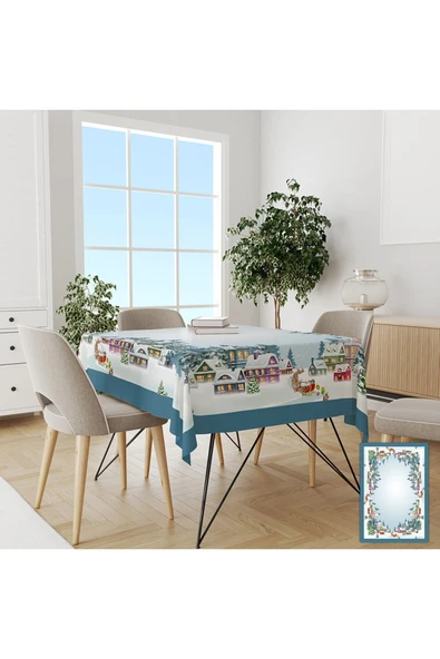 Pusula Home Yılbaşı Kenarı Şeritli Masa Örtüsü ürün görseli