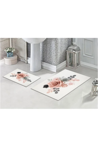 yok yok evim eve dair her şey Nude Güller 3d Desenli Dijital Baskılı Banyo Paspası