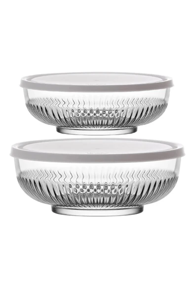 Emek Züccaciye Lav Tokyo 2'li Saklama Kabı 1500cc 880cc Beyaz Kapaklı ürün görseli