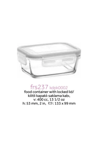 LAV Fresco 400 Ml 3 Adet Beyaz Saklama Kabı - Frs237 - Resim 2