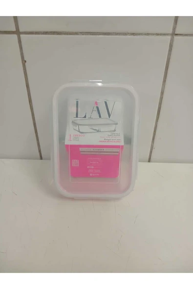 LAV FEYZADE Fresco İKİ BÖLÜMLÜ Kilitli Cam Saklama Kabı 3’lü Set 1120cc DİKDÖRTGEN (FRS-297) - 4