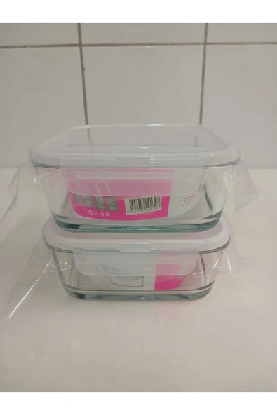 LAV FEYZADE Fresco Cam Kilitli Saklama Kabı 2’li Set 1150cc KARE (FRS-249) - 2