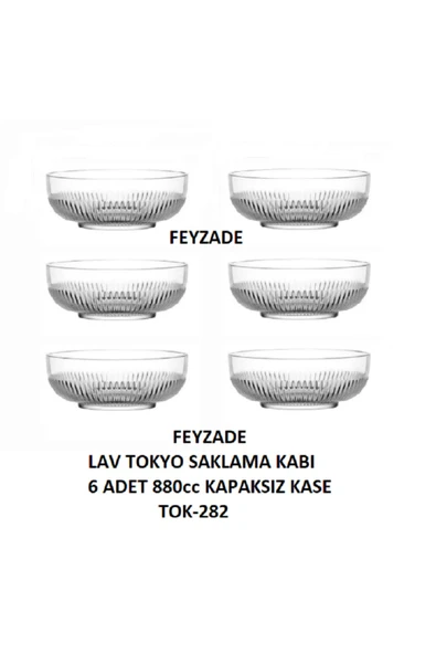 LAV FEYZADE TOKYO SAKLAMA KABI 6 ADET 880cc KAPAKSIZ KASE ürün görseli