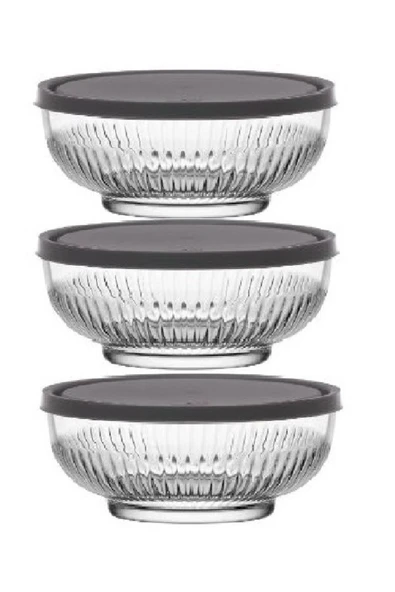 LAV FEYZADE TOKYO SAKLAMA KABI SETİ 3 ADET 1500cc GRİ KAPAKLI (TOK-287) ürün görseli