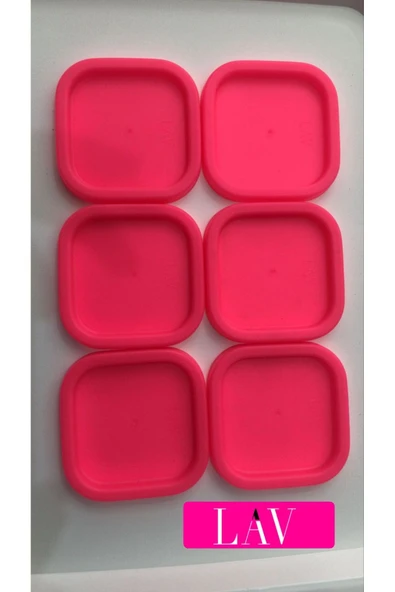 LAV 6 ADET Yedek Saklama Kabı Kapağı Pembe 6 Lı -270 Cc - 1