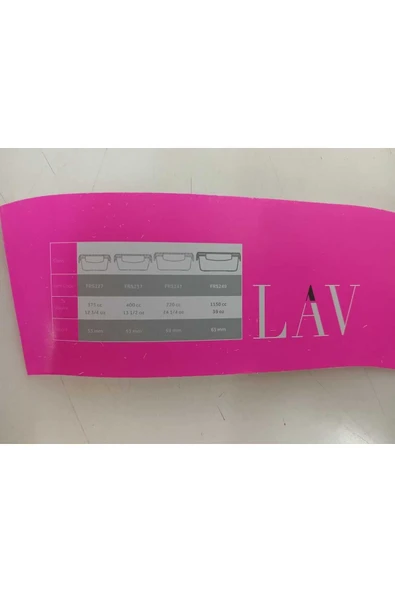 LAV FEYZADE Fresco Cam Kilitli Saklama Kabı 2’li Set 1150cc KARE (FRS-249) - 6