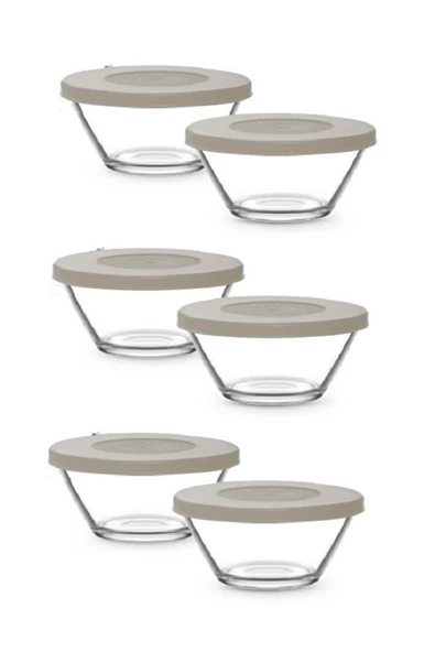 LAV FEYZADE VEGA Saklama Kabı 6 Adet 215cc BEJ KAPAKLI ürün görseli