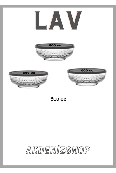 LAV Tokyo En Küçük Boy 600 Cc 3 Adet Saklama Kabı ürün görseli