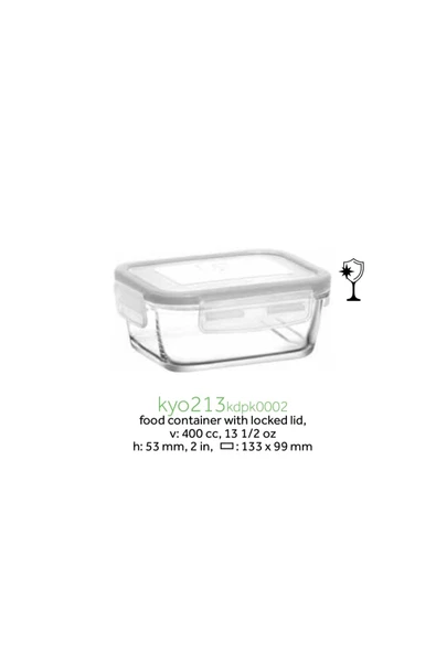 LAV Fresco 4'lü Saklama Kabı Seti (DİKDÖRTGEN) (BEYAZ KAPAK 1900CC-1200CC-800CC-400CC) - Resim 5