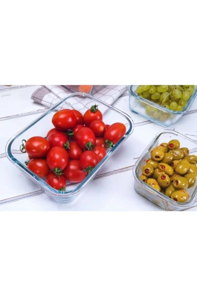 LAV Fresco Cam Kilitli Saklama Kabı 2'li Set 1900cc Dikdörtgen (FRS-259) Beyaz Kapaklı - Resim 2