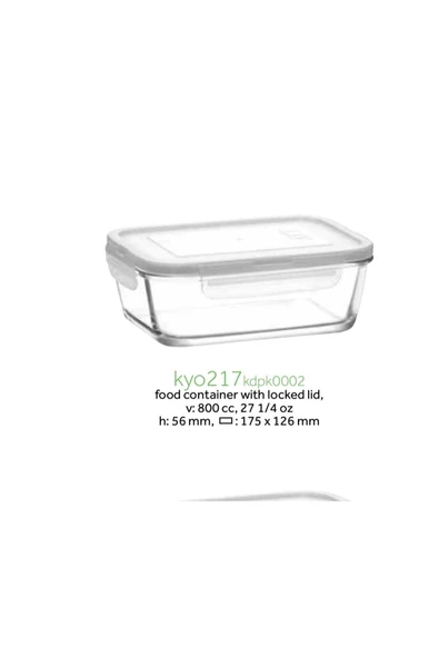 LAV Fresco 4'lü Saklama Kabı Seti (DİKDÖRTGEN) (BEYAZ KAPAK 1900CC-1200CC-800CC-400CC) - Resim 4