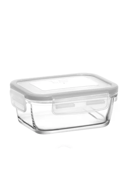 LAV Fresco Kilitli Cam Saklama Kabı Seti 6 Adet 400cc Beyaz Kapak (FRS-237) - Resim 3