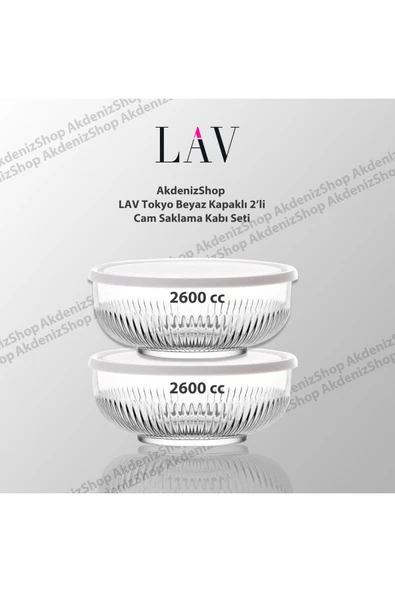 LAV Beyaz Kapak, En Büyük Boy Iki Adet Tokyo Saklama Kabı ürün görseli