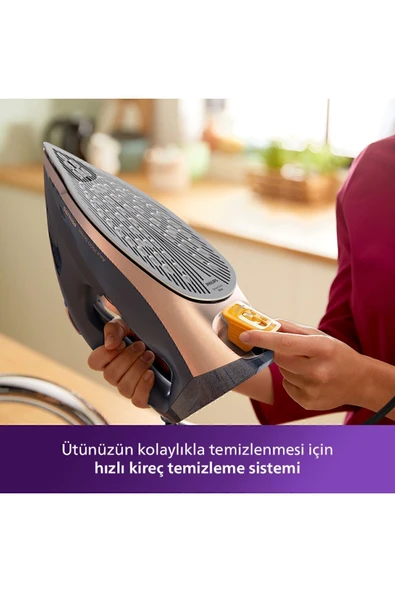Philips 7500 Serisi Azur Buharlı Ütü 3200W, 55g/dk Sürekli Buhar, 260g Şok Buhar, DST7510/80 - 6