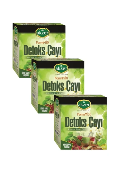 Akzer Detoks Çayı 60'lı 3 Adet ürün görseli
