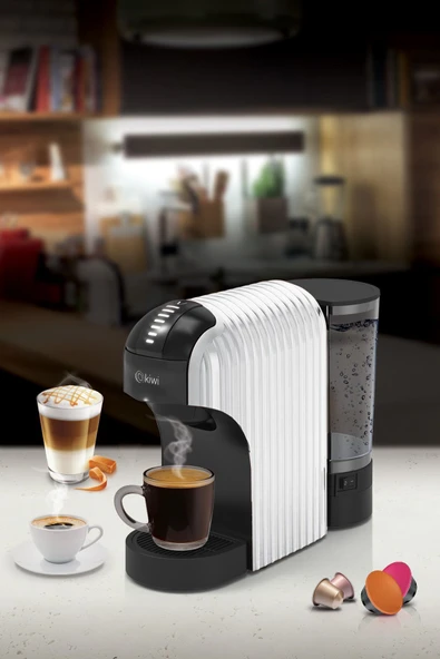 Kiwi Kcm-7597 Multikapsül Kahve Makinesi Beyaz Nespresso / Tchibo / Toz Kahve ile Uyumlu - 3
