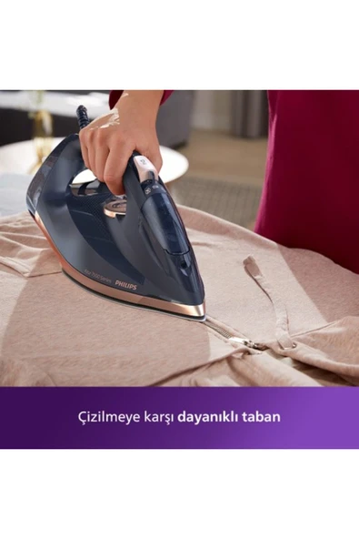 Philips 7500 Serisi Buharlı Ütü, 3200W, 55 g/dk Sürekli Buhar, SteamGlide Elite, 260 g Şok Buhar, DST7510/80 - 4