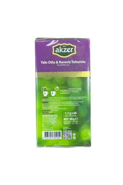 Akzer Yakı Otlu Kereviz Tohumlu Karışık Bitki Çayı (2 Paket) (180 G - 120'li Süzen Poşet) - 2
