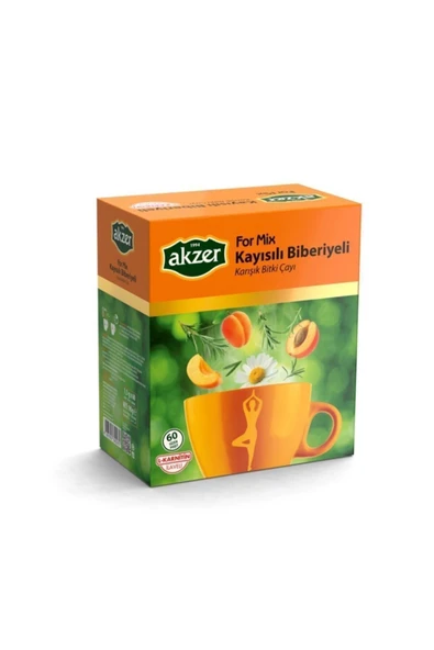 Akzer For-mix Kayısılı Biberiyeli 60 Poşet Çay - 1