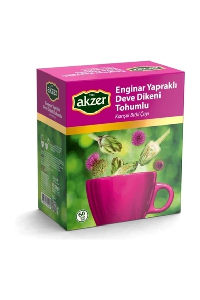 Akzer Enginar Yap. Deve Dik. Tohumlu Karışık Bitki Çayı 60lı 120gr ürün görseli