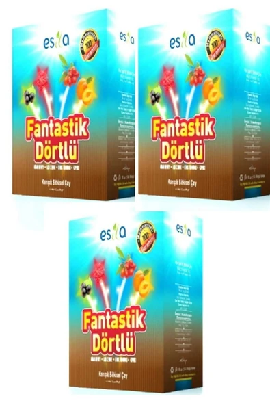ESİLA Fantastik dörtlü çay 45 süze poşek 3 PAKET 3*45Lİ