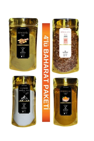 RK Baharat 4’lü Baharat Paketi Ürünler 70 Gramdır(ZENCEFİL,ZERDEÇAL,HİMAYALAYA VE ÇANKIRI TUZ) ürün görseli