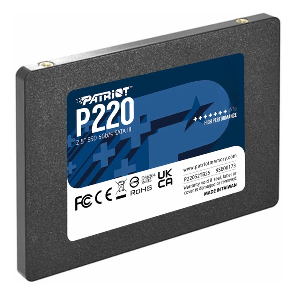 Patriot P220 P220S512G25 512GB (550/500MB/s) 2.5" SATA3 SSD - Resim 2