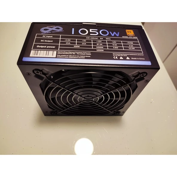 AZTECH Atx 1050 1050W 14 cm Fan 80 Plus Copper Tam Modüler Psu - Resim 5