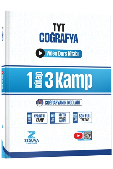Zeduva Yayınları Coğrafyanın Kodları TYT Coğrafya 1 Kitap 3 Kamp Video Ders Kitabı