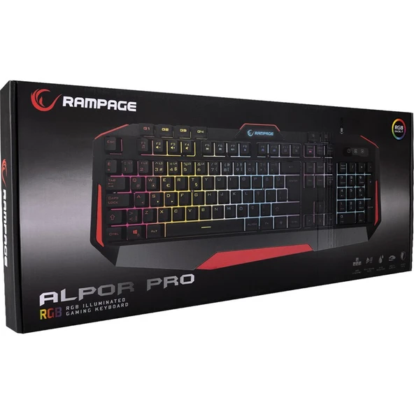 Rampage KB-RX7 ALPOR PRO Sese Duyarlı RGB Aydınlatmalı Q Gaming Oyuncu Klavyesi - Resim 5
