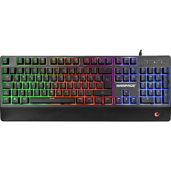 Rampage KB-R34 WINNER Semi Mekanik Q Rainbow Işıklı Gaming Oyuncu Klavyesi ürün görseli 1