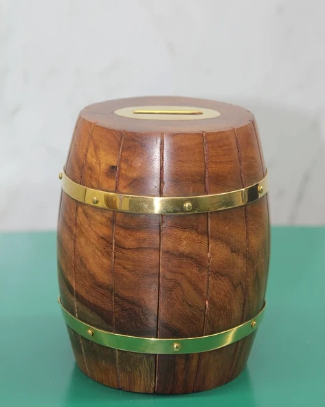 Pirinç Fıçı Kumbara 1786 ürün görseli 1