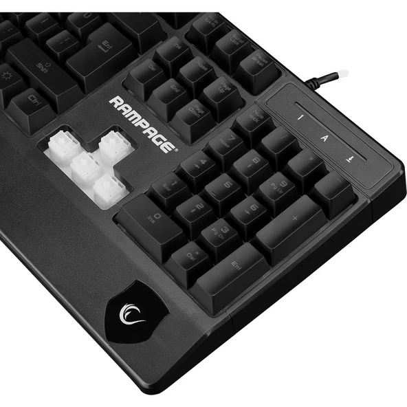 Rampage KB-R34 WINNER Semi Mekanik Q Rainbow Işıklı Gaming Oyuncu Klavyesi - Resim 5