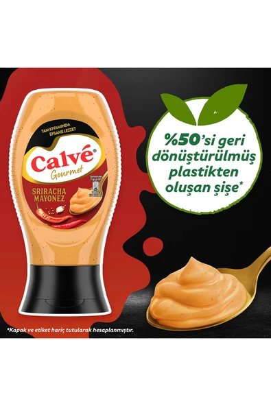 Calve Gurme Mayonez Serisi Sriracha Mayonez 240g X2 Adet - 6