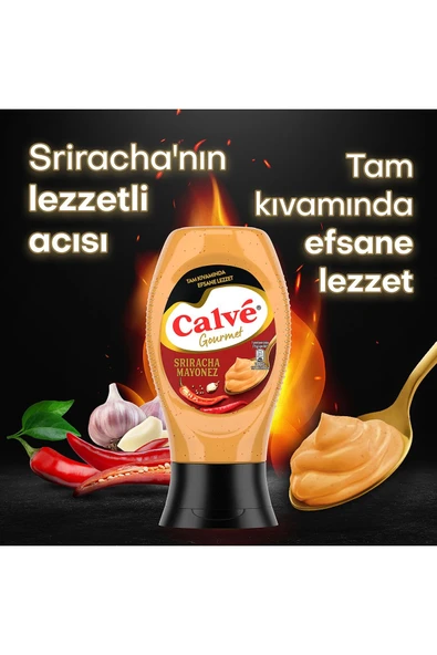 Calve Gurme Mayonez Serisi Sriracha Mayonez 240g X2 Adet - 4