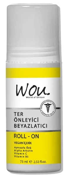 Wou World Of Unique Roll-On Unisex Deodorant 75ML Ter Önleyici Beyazlatıcı (2 Li Set) - 2