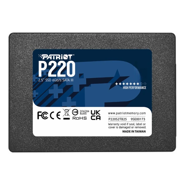 Patriot P220 P220S512G25 512GB (550/500MB/s) 2.5" SATA3 SSD ürün görseli 1