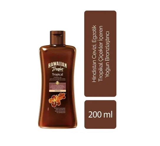 Hawaiian Tropic Hindistan Cevizi Özlü Bronzlaştırıcı Yağ 200 ML - 1