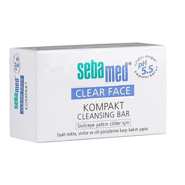 Sebamed Clear Face Kompakt Yüz Temizleme  Barı Sabun Sivilceye Yatkın Cilt 100GR (12 Li Set) - Resim 4